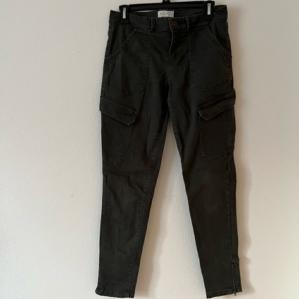 Jolt Jeans Womens Regular Size green Stretch Jegging Skinny zip ankle Casual 7